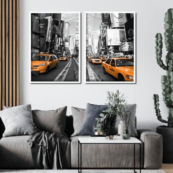 Quadros decorativos taxis em Nova York