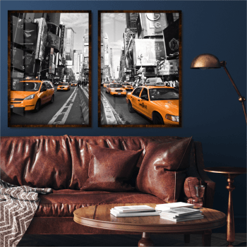 Quadros decorativos taxis em Nova York