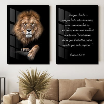 Quadro Decorativos Leão Bíblico