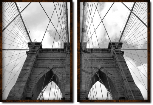 Quadros decorativos cabos da ponte do Brooklyn