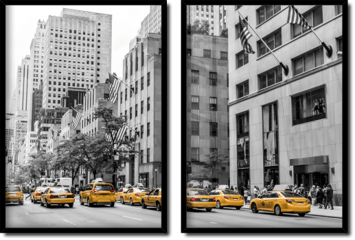 Quadros decorativos taxis de Nova York
