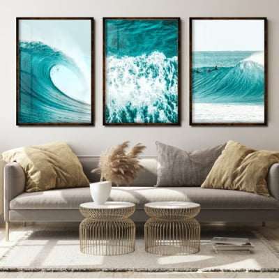 Quadros decorativos ondas do mar