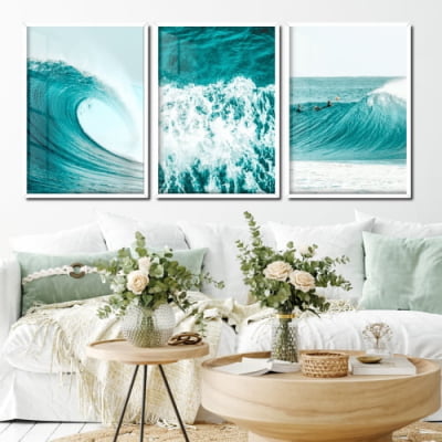 Quadros decorativos ondas do mar