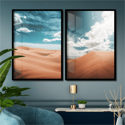 Quadros decorativos dunas e céu azul