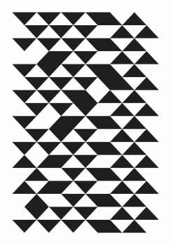 Quadro decorativo triângulos preto