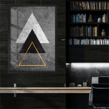 Quadros decorativos geométricos triângulos