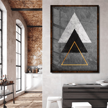 Quadros decorativos geométricos triângulos